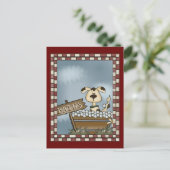 Carte Postale Bain de chien (Debout devant)