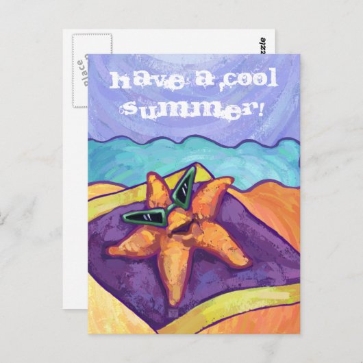 Carte Postale Bain de soleil Starfish (Devant / Derrière)