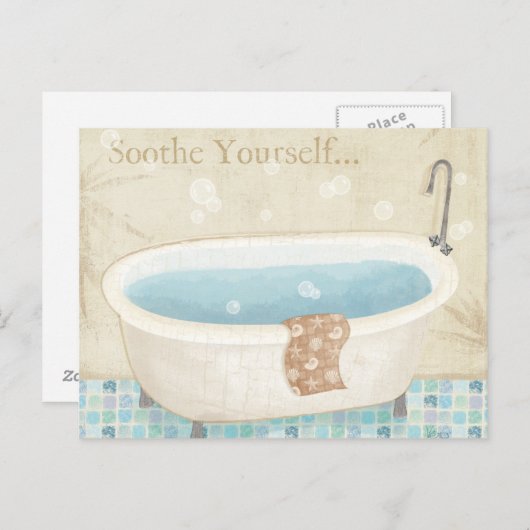 Carte Postale Bain en mosaïque (Devant / Derrière)