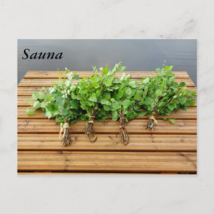 Carte Postale Bain finlandais traditionnel whisky sur une jetée