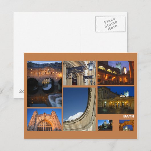 Carte Postale Bain multi-image (Devant / Derrière)