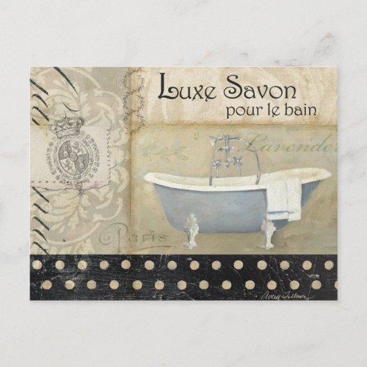 Carte Postale Bain vintage (Devant)