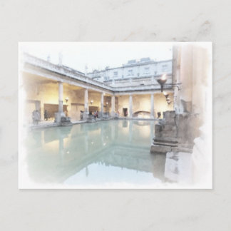 Carte Postale Bains Romains, Bain