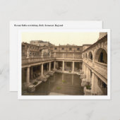 Carte Postale Bains romains et Abbaye II, Bain, Somerset, Anglet (Devant / Derrière)