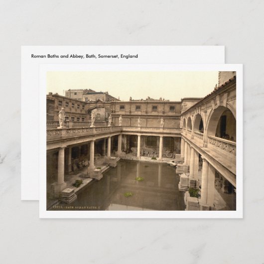 Carte Postale Bains romains et Abbaye II, Bain, Somerset, Anglet (Devant / Derrière)