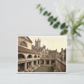 Carte Postale Bains romains et Abbaye, IV, Bain, Angleterre clas (Debout devant)
