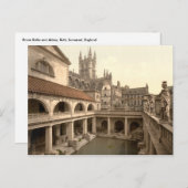 Carte Postale Bains romains et Abbaye IV, Bain, Somerset, Anglet (Devant / Derrière)