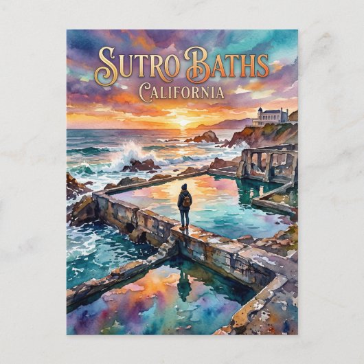 Carte Postale Bains Sutro Californie (Devant)