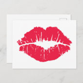 Carte Postale Baiser à lèvres (Devant / Derrière)