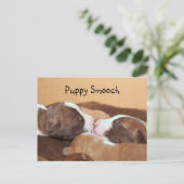 Carte Postale Baiser de chiot (Debout devant)