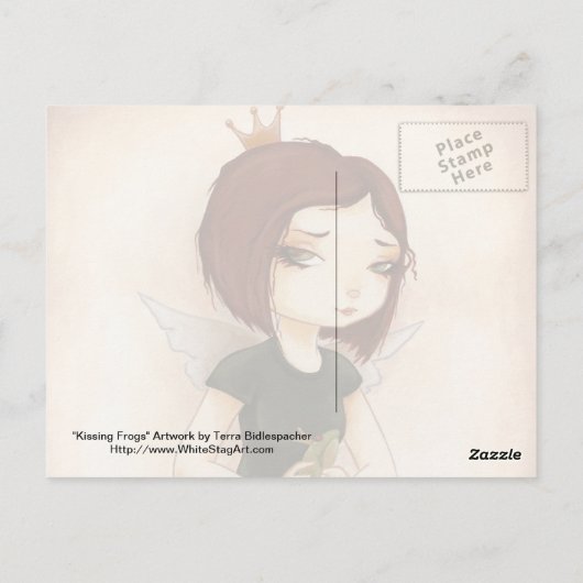 Carte Postale Baiser de conte de fées de PRINCESSE FROG (Dos)