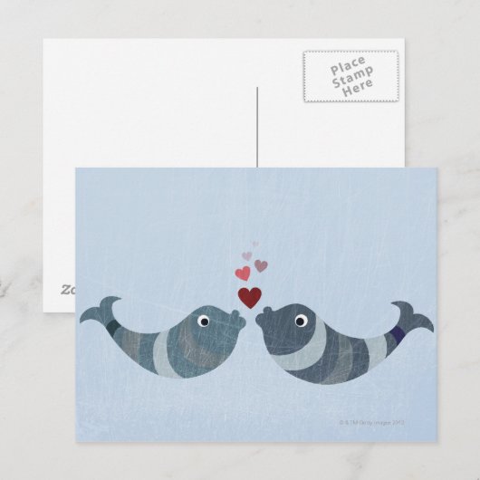 Carte Postale Baiser de poisson (Devant / Derrière)