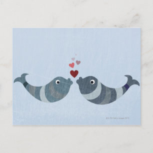 Carte Postale Baiser de poisson