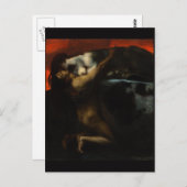 Carte Postale Baiser du Sphinx par Franz von Stuck (Devant / Derrière)