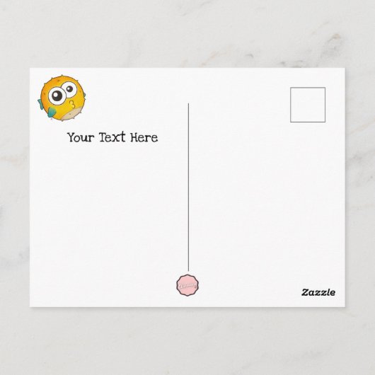 Carte Postale Baiser d'un poisson-poissonnette, mignonne poisson (Dos)