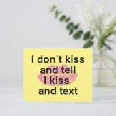 Carte Postale Baiser et texte (Debout devant)