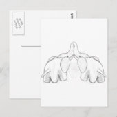 Carte Postale Baiser les éléphants (Devant / Derrière)