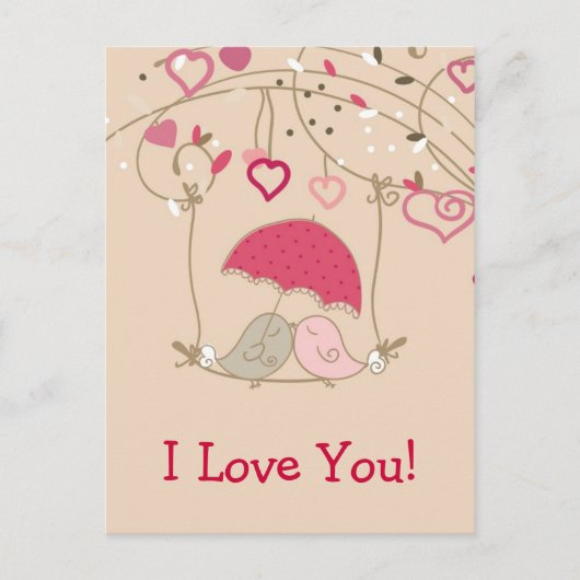 Carte Postale Baiser les oiseaux (Devant)