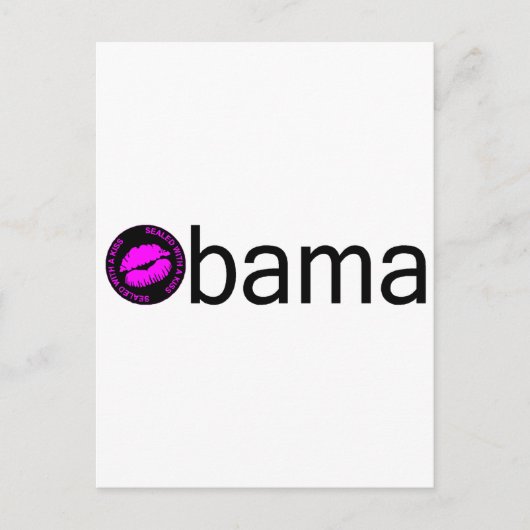 Carte Postale Baiser Obama-Noir) (Devant)