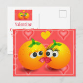 Carte Postale Baiser Oranges Saint-Valentin (Devant / Derrière)