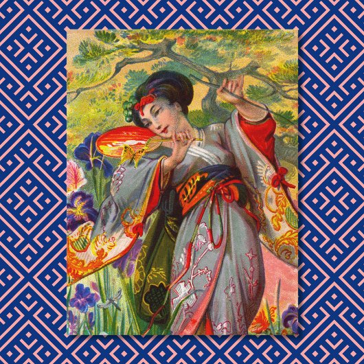 Carte postale Baiser Papillon