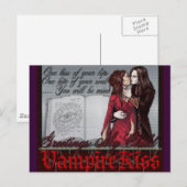 Carte Postale baiser vampire (Devant / Derrière)