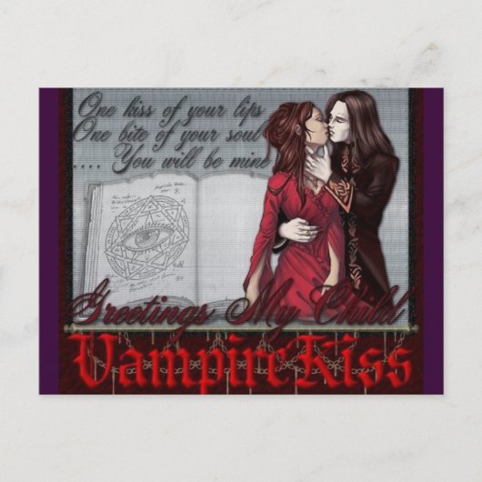 Carte Postale baiser vampire (Devant)