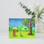 Carte postale "Baisers à papillon" (Debout devant)