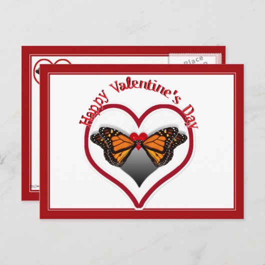 Carte Postale Baisers à papillon (Devant / Derrière)