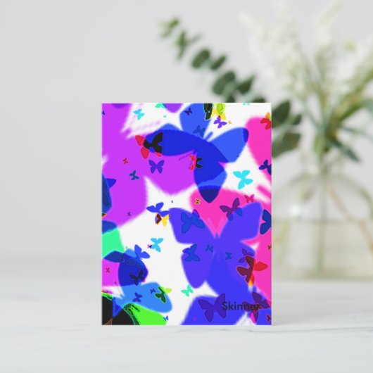 Carte Postale Baisers à papillon (Debout devant)