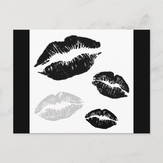 Carte Postale baisers-blackwhitegrey (Devant)