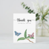 Carte Postale Baisers de papillon Merci (Debout devant)