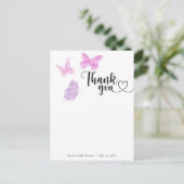 Carte Postale Baisers de papillon Merci (Debout devant)
