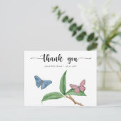 Carte Postale Baisers de Papillon Merci (Debout devant)