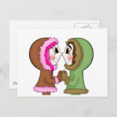 Carte Postale baisers eskimo (Devant / Derrière)