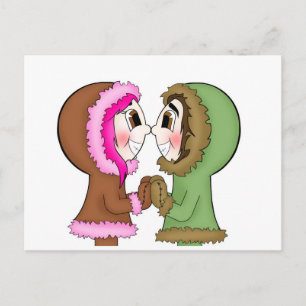 Carte Postale baisers eskimo