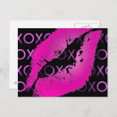 Carte Postale Baisers roses (Devant / Derrière)