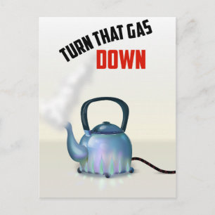 Carte Postale Baisse le poster vintage du gaz