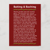 Carte postale Baiting & Bashing (Devant)