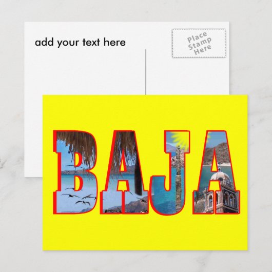 Carte postale Baja (Devant / Derrière)