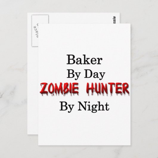 Carte Postale Baker/Zombie Hunter (Devant / Derrière)