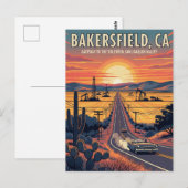 Carte Postale Bakersfield California Central Valley (Devant / Derrière)