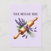 Carte Postale Bakery add message Business name rolling pin  (Devant)