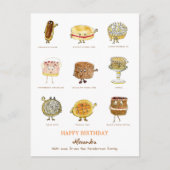 Carte Postale Baking mignon gâteaux illustrations (Devant)