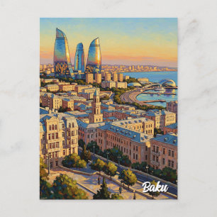 Carte Postale Bakou Azerbaïdjan Voyage