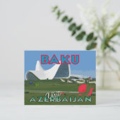 Carte Postale Bakou, Visit Azerbaijan Postcard (Debout devant)
