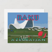Carte Postale Bakou, Visit Azerbaijan Postcard (Devant / Derrière)