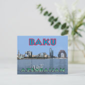 Carte Postale Bakou, Visit Azerbaijan Postcard (Debout devant)