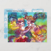 Carte Postale BAL CARNAVALESQUE Bal masqué vénitien (Devant / Derrière)