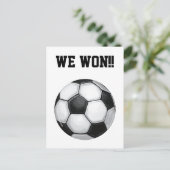 Carte Postale Bal De Football, Nous Avons Gagné ! (Debout devant)